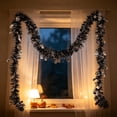 thumbnail image 5 of 9.2Ft Halloween Tinsel Garland with Bat Cutouts, Spooky Metallic Tinsel Vine for Fireplace Mantel, Stair Railing, Wall Backdrop, Haunted House, Indoor Outdoor Halloween Party Home Decor Decorations, 5 of 7