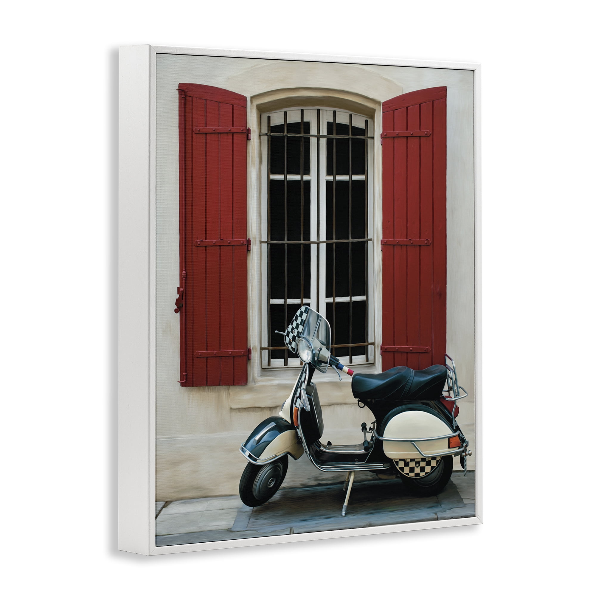 Stupell Industries Two Wheel Dream White Framed Giclee Art, design by Renel Peters