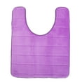 thumbnail image 2 of 24" x 20" Bathroom Contour Rug Soft and Absorbent, Non Slip, Machine Washable U Shape Toilet Rug for Bathroom, Purple, 2 of 7