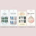 thumbnail image 5 of Valentine's French Tip Press on Nails,Medium Long Square Fake Nails with Water Ripple Designs,Acrylic False Nails Artificial Glossy Full Cover Glue on Nails for Women Nails 24 Pcs Easy Apply, 5 of 7