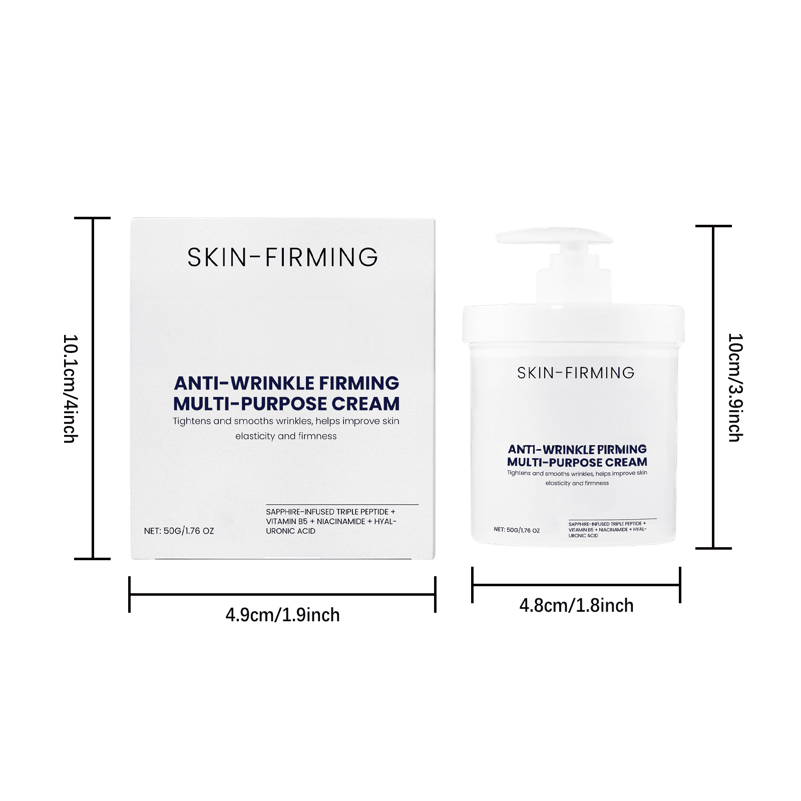 Alvantor Face Moisturizer Firming Cream, Hydrating Anti-Wrinkle Repair for Neck & Body, Daily Skin Care, 1.76oz