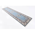 thumbnail image 2 of Unique Loom Narenj Medallion Textured Area Rug 3' x 13' Runner Blue/Tan, 2 of 6