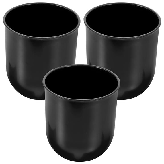 AURARMLET 3Pcs Household Toilet Brush Holder Black Plastic for Compact Bathroom Use