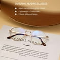 thumbnail image 3 of 3 Pack Reading Glasses for Men Women,Blue Light Blocking Glasses, Spring Hinge,Metal,Round,Anti Eyestrain,Gold, +3.50, 3 of 8