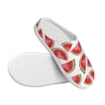 thumbnail image 3 of Wukai Hand Drawn Watermelon Print Women's Indoor Bedroom Slipper Slip On Shoes, Unisex House Shoes with Anti-Skid Sole for Men, Gift for Women Men-11, 3 of 7