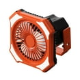 thumbnail image 2 of Ventilador de camping con luz LED Linterna Luz LED Luces colgantes Lámpara de tienda Ventilador Ventiladores de mesa para dormitorio para jardín Hogar naranja estándar Soledad Ventilador de escritorio para el hogar, 2 of 10