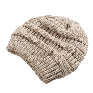 Eli Winter Cable Knit Slouch Beanie Satin Lined, Warm and  display picture 2