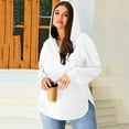 thumbnail image 5 of Guieoi Plus Size Jackets Women Sweatshirt Plus Size Hoodie Fall Fashion Long Sleeve Jackets Winter Pullover Clothing Tops White Black*Friday/Cyber*Monday, 5 of 7