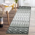 thumbnail image 5 of Haperlare Moroccan Area Rug Washable Living Room Rug Non-Slip Stain-Resistant Area Rug Bohomian Geometric Accent Rug, 2' x 6' Gray, 5 of 6
