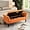 Orange, variant on Storage Bench, Upholstered Bed Bench with Storage Box, 51" Velvet Tufted Ottoman Bench Wood Legs for End of Bed, Modern Entryway Bench with Safety Hinge for Living Room Bedroom, Beige