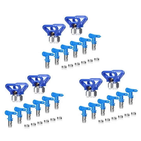 Tips for Airless Sprayer, Reversible Paint Sprayer Nozzle 18Pc with 6Pc Seats