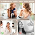 thumbnail image 2 of Suction Phone Mount for Case, 2 in 1 Silicone Octo Cup Buddy Sticky Grip Holder for iPhone, Hands-Free Selfie/Video for TikTok Influencers,Black, 2 of 14