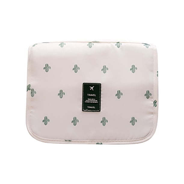 Gran capacidad bolsa de almacenamiento para cosméticos, organizador de maquillaje, bolsillo exterior, impermeable, fácil de limpiar, para viaje, de tela resistente, ideal para dormitorio\