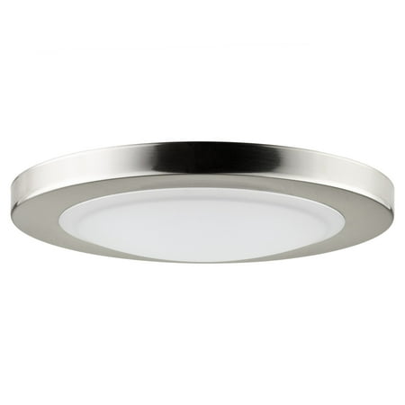 

Sunlite 7 in. Brushed Nickel Integrated LED Energy Star Dimmable Warm White 3000K Mini Round Surface Flush Mount - 7 in Cool white (4000K)