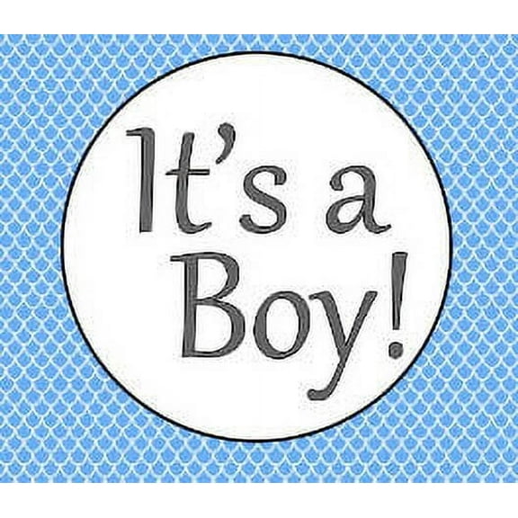 It's A Boy Baby Shower Edible Cake Decoration Image Topper - Scales