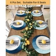 thumbnail image 4 of 13 Inch Round Placemats Set of 6, Blue Ombre Non Slip Heat Insulation PP Table Mats, Coastal Beach Modern Abstract Art Washable Place Mats for Kitchen Dining Party Table Decor, 4 of 7