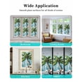 thumbnail image 6 of Window Privacy Film Coastal Beach Starfish Stained Glass Window Film Decorative Sun Block Window Cover Blue Green Tropical Palm Tree Wood Grain Window Clings Static Sticker for Bathroom 23.6"x59", 6 of 7