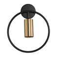 thumbnail image 1 of Iluminación de de Pared, Accesorio de lámpara de Tocador , Lámpara de Pared Interior de , Luces Industriales Modernas, Decoración D Negro + Dorado Blanco cálido, 1 of 7