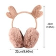 thumbnail image 4 of Hongchegh earmuffs for women winter Reindeer Antlers Foldable Earmuffs Plush Warm Ear Covers Accessories, 4 of 7