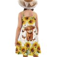 thumbnail image 2 of Uourmeti Horse Daisy Print Girls Summer Dress Spaghetti Strap Causal Tank Dresses Beach Play Sundress for Girls Cute Clothes Soft Twirl Tiered Dresses 3-4T, 2 of 7