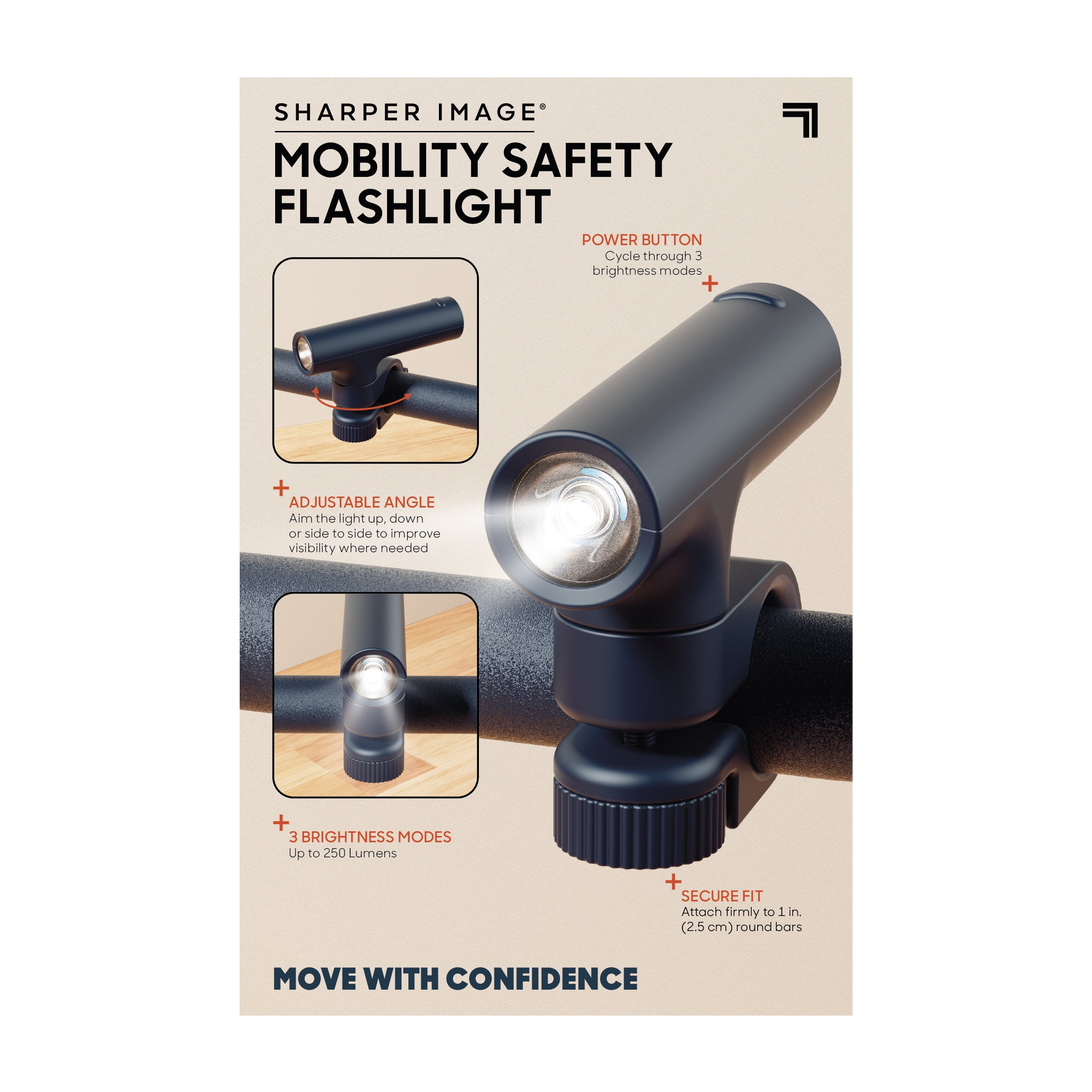 Sharper Image Mobility Safety LED Flashlight - Personal Safety Device