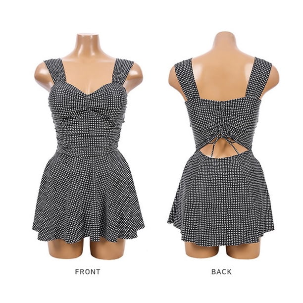 Cismea Trajes de BañO para Mujer Modest Tummy Control Swimdress Vintage Trajes de BañO Falda Traje de BañO Cismea bañador