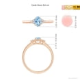 thumbnail image 4 of ANGARA Natural Solitaire Oval Aquamarine and Diamond Promise Ring in 14K Rose Gold for Women (Size-6x4mm) | March Birthstone, Birthday, Anniversary, Jewelry Gift for Women | Natural Aquamarine Ring, 4 of 8