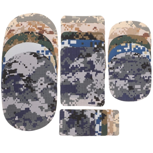 20 piezas de hierro en parches de parches de camuflaje de camuflaje de camuflaje de ropa Patches de reparación de ropa Jeans Patches