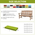 thumbnail image 2 of Snubbull Outdoor Bench Cushion 42 X 18 X 3.5 Inch Waterproof Patio Furniture Cushions, Non-Slip Bench Pad Cushion for Backyard Garden Swing Porch Sofa, Grass Green, 2 of 7