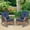 Navy Blue, variant on W WARMHOL Outdoor Wicker Rocking Chair with Thickened Cushions, All-Weather Rattan Patio Rocking Chairs, Rocker Wicker Chair for Porch Garden & Backyard, Orange, Set of 2
