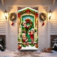 thumbnail image 2 of Christmas Door Cover, Holiday Front Door Hanging Decor, Classic Santa Snowman Design for Home Entryway, 2 of 8