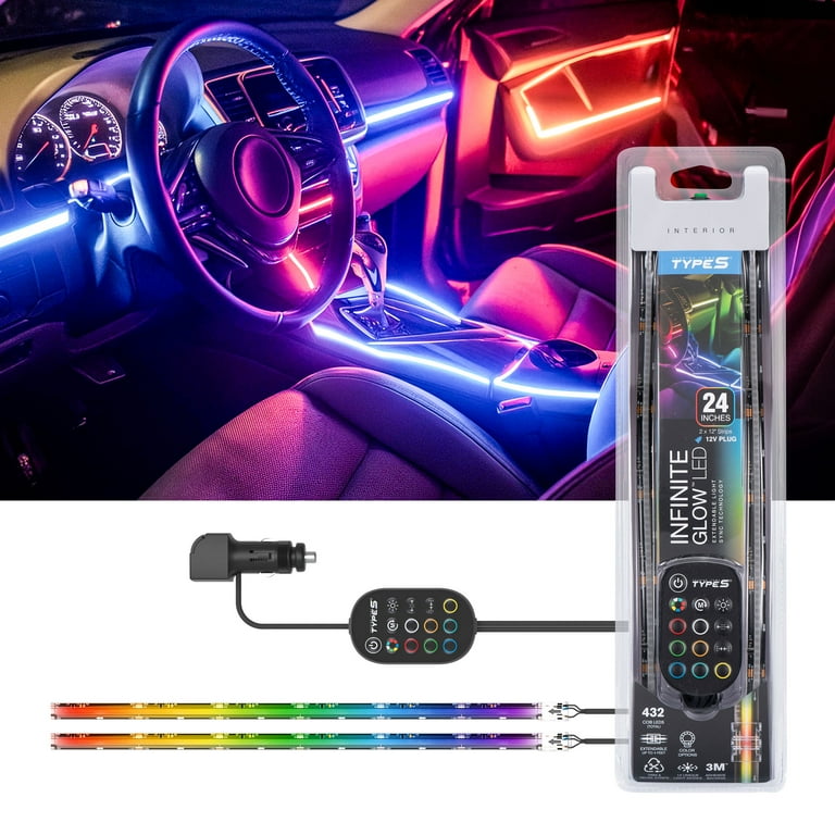 TYPE S - Infinite Glow Multicolor LED Ambient Lighting - 2 x 12