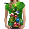 thumbnail image 3 of Camiseta con estampado de árbol de Navidad para mujer, ropa de Navidad, XS-4XL, 3D, manga corta, moderna, gran oferta, 3 of 4