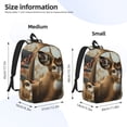 thumbnail image 3 of Lsque American Wildlife Deer Forest Pattern Canvas Daypack, Durable Backpack, High-quality Versatile Backpack,Vintage Compact Backpack-Small, 3 of 6