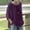 Purple, variant on Cuoff Blouses for Women Casual Solid Color Loose Cotton Linen Medium Sleeve Large Size Womens Tops White 3X