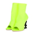 thumbnail image 5 of Women Peep Toe $ Dollar Sign Heel Ankle Boot 19047, 5 of 6