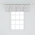 thumbnail image 2 of Ambesonne Black and White Window Valance, Dots Foliage Leaves, 54" X 18", White and Black, 2 of 3