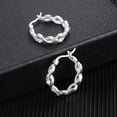 thumbnail image 7 of Lancharmed Silver Plated Stud Earrings for Womens,Twisted Twisted Zircon Earring Friend Gifts for Women, 7 of 7