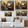 thumbnail image 4 of Designart Goat Animal framed wall art, Musical Goat I , Goat Large framed wall art decor, Turquoise Modern Gold framed wall art, 40x30 inches Gold Frame, 4 of 5