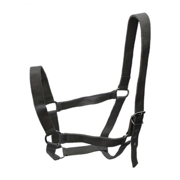 S SERENABLE Horse Halter Portable PP Webbing Wear Resistant for Pasture Contest Practice black