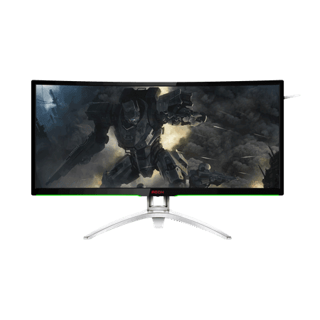 AOC - AGON AG352UCG6 35" LED UltraWide HD G-SYNC Monitor (DisplayPort, HDMI, USB) - Black/Silver