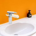 thumbnail image 3 of Waterfall Kitchen Faucet: Modern Bathroom Basin Mixer Tap With Cold And Hot Water Adjustment - Easy Installation For Home Sink Vanity Use, 3 of 3