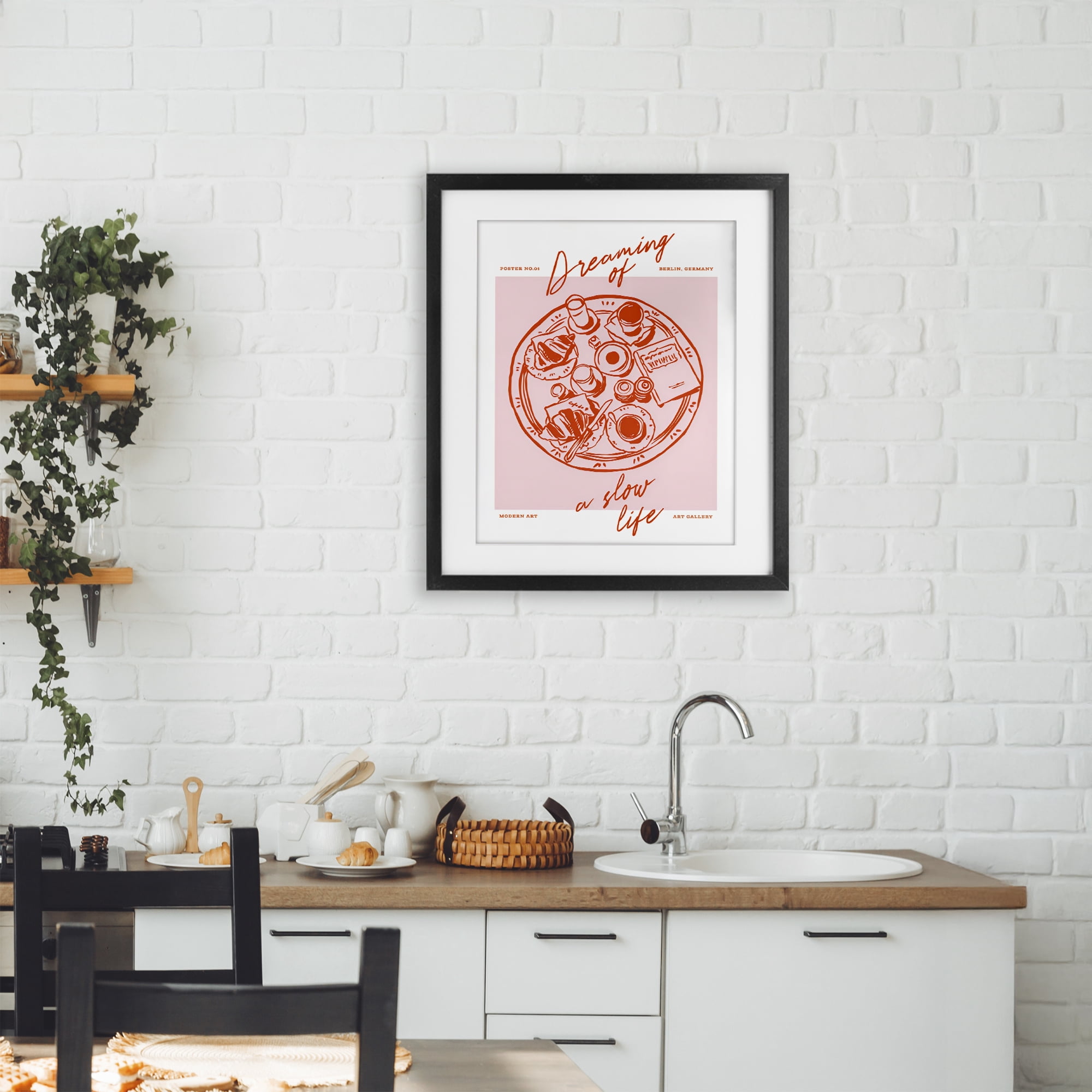 Stupell Industries Dreaming Of A Slow Life Black Framed Print Under Glass, design by The Prints Vibe