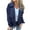 Dark Blue, variant on Female Trench Coat Casual Double Breasted Jacket Fall Fashion Outerwear Light Khaki L