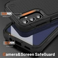 thumbnail image 3 of Designed for Samsung Galaxy A14 5G Case 2 in 1 Gift Militay Grade Drop Protective Rugged Heavy Duty Cover Shockproof Case for Galaxy A14 5G Phone Case for Women Men boy Girl (Black+Black), 3 of 16