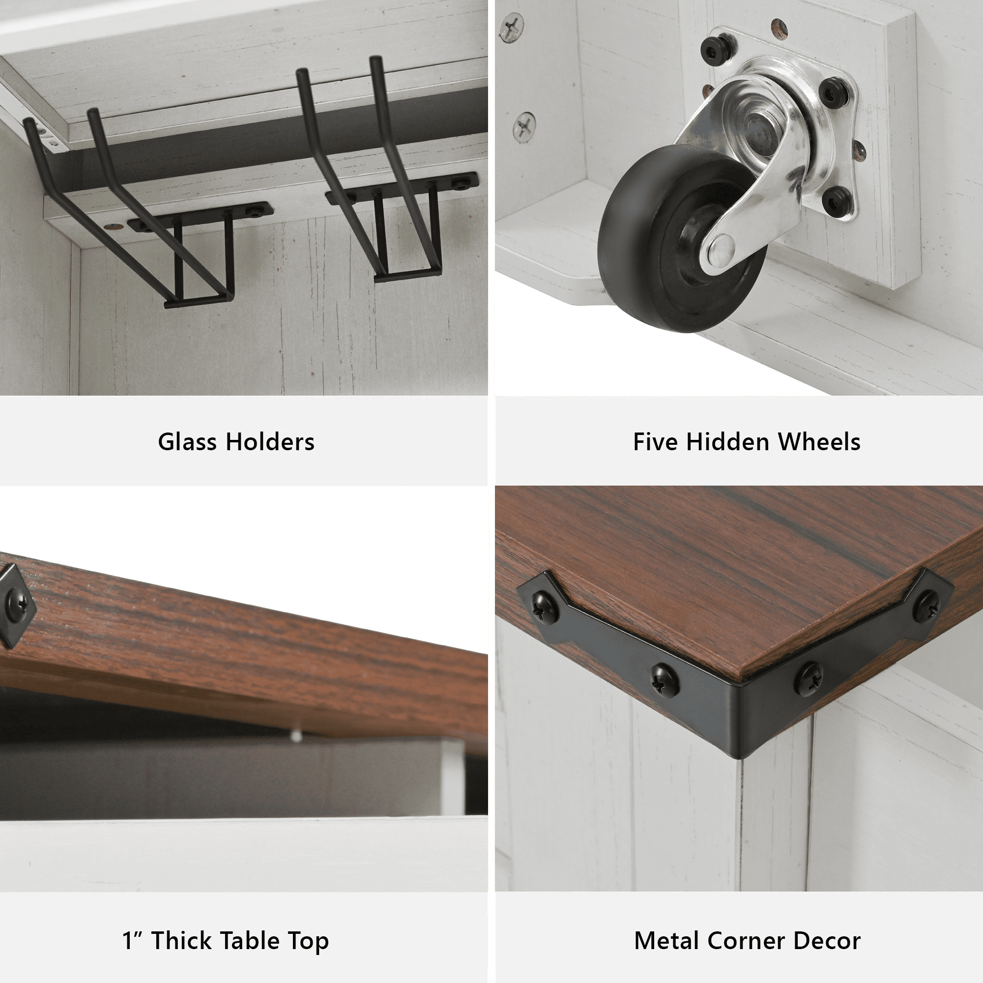 Mintazer 58" Farmhouse Kitchen Island Cart with Single Drop Leaf & Power Outlet, Rolling Kitchen Island Table with Sliding Barn Doors, 3 Drawers & Side Spice Towel Racks for Kitchen, White