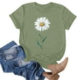 thumbnail image 5 of Ichuanyi Women's Flower T Shirts Cute Wildflower Graphic Tees Summer Casual Short Sleeve Tee Tops, 5 of 6