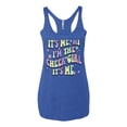 thumbnail image 2 of Wild Bobby Its Me I'm The Cheer Girl Women Tri-Blend Racerback Tank Top, 2 of 6