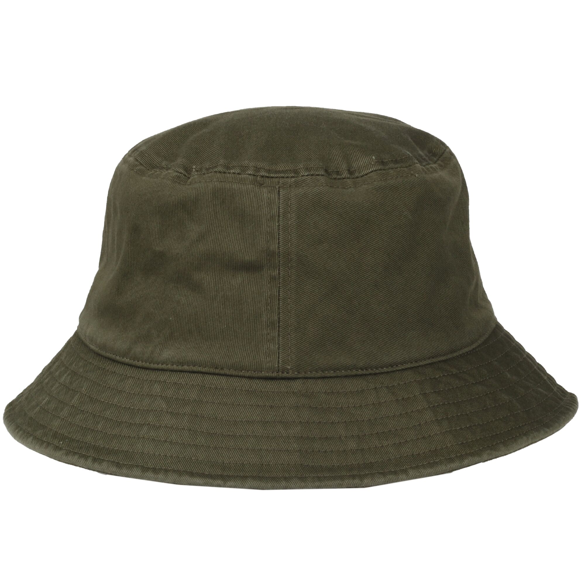 Outdoor Cap Bucket Hat – Unstructured Washed Cotton Sun Hat, One Size Fits Most, Olive Green
