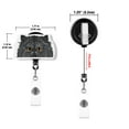 thumbnail image 3 of WIRESTER Acrylic Reel ID Holder Belt Clip Badge Retractable with Alligator Clip for Office Worker, Medical Staffs, Nurse, Doctor, Teacher, Student - Animal Black Persian Cat, 3 of 5
